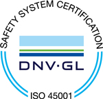 Certificazione di sistema di sicurezza DNV-GL ISO 45001.